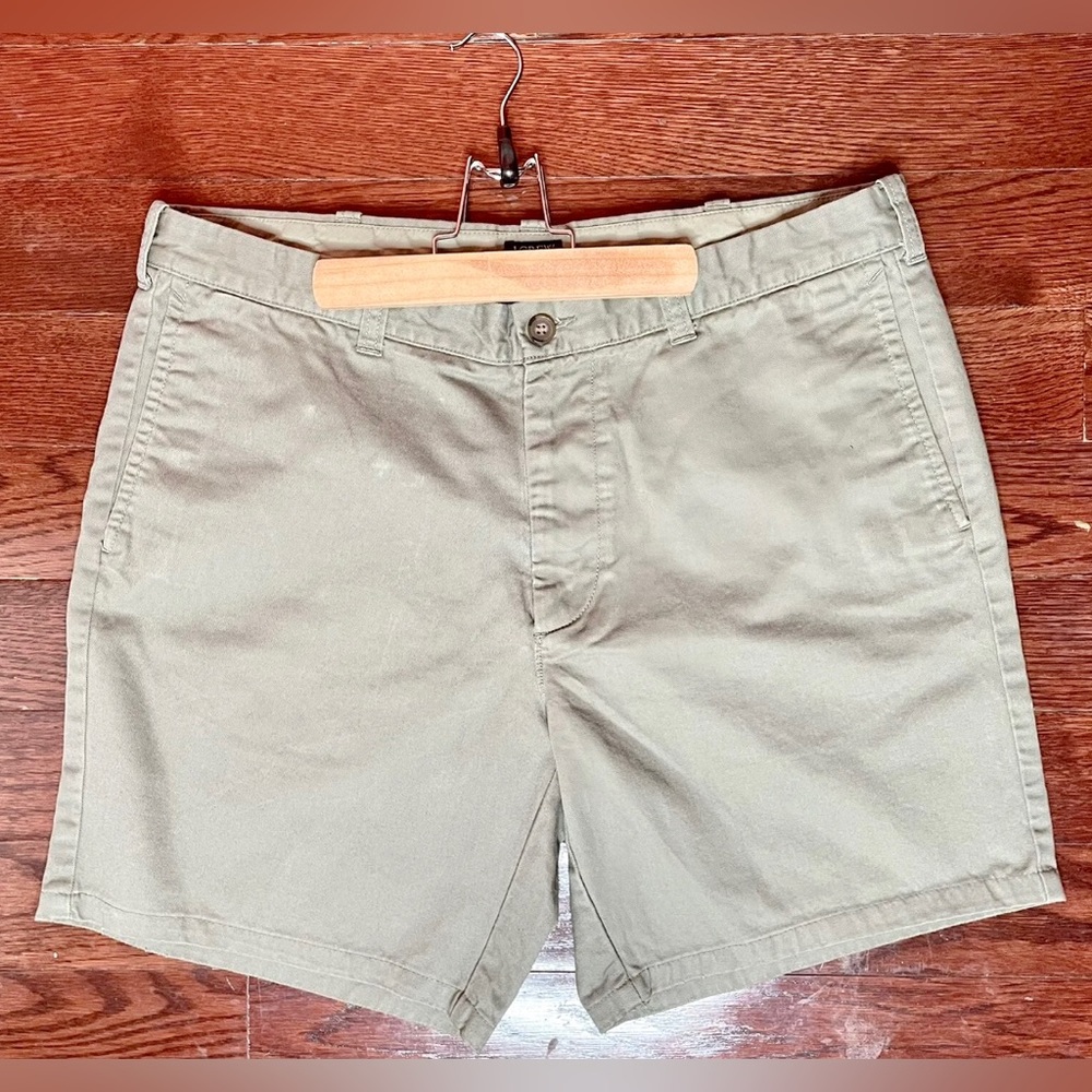 J Crew Gramercy Olive Green Shorts Sz 36w